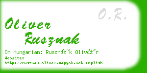 oliver rusznak business card